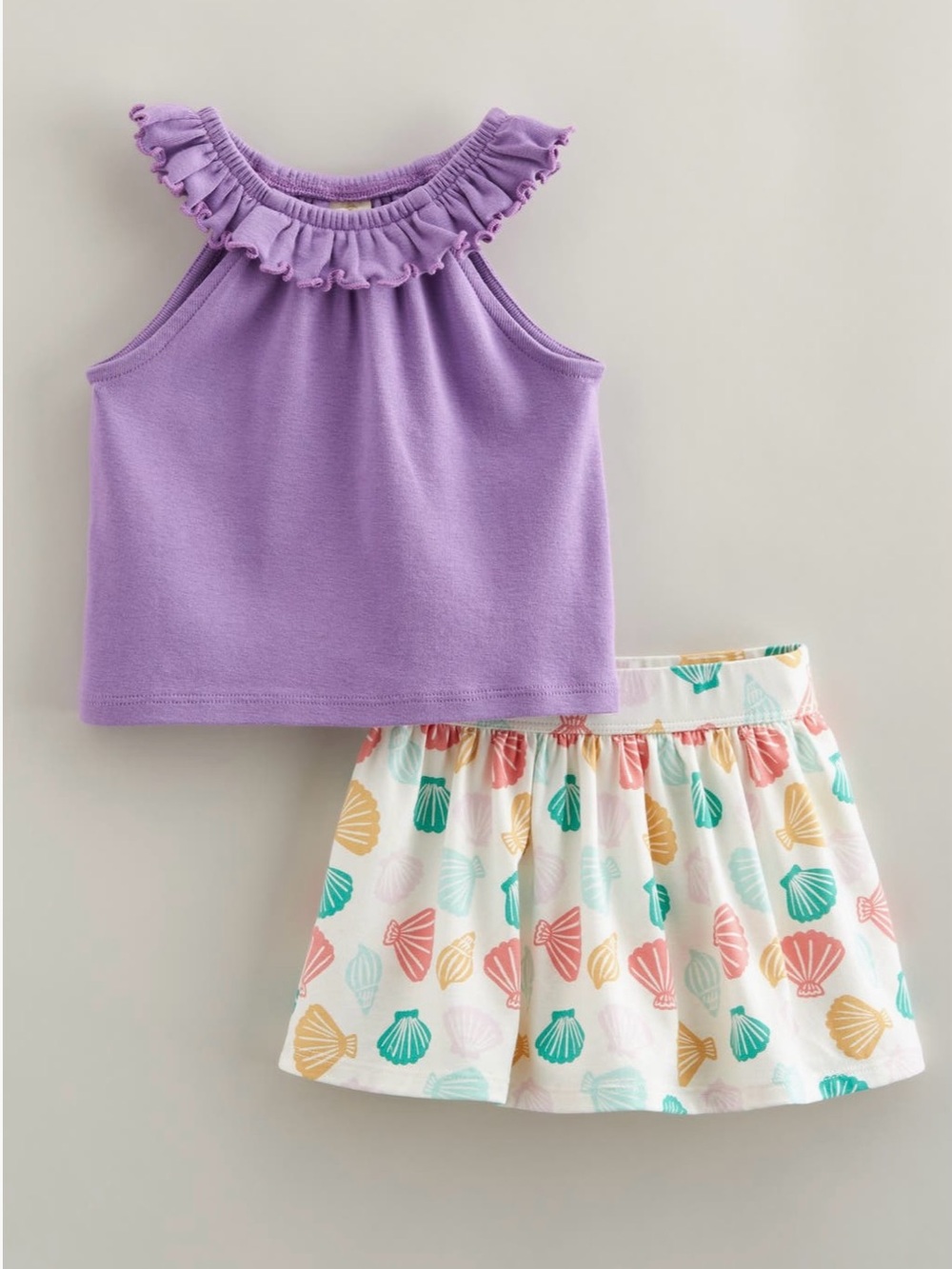 TUCKER + TATE Ruffle Sleeve Top & Skort Set